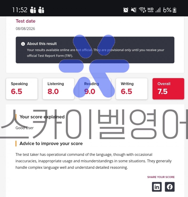Florah 선생님과 1달만에 아이엘츠 스피킹 6->6.5 달성! - 화상영어 후기 | 스카이벨